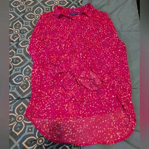 Apt 9 Multicolor Adjustable Sleeve Blouse M